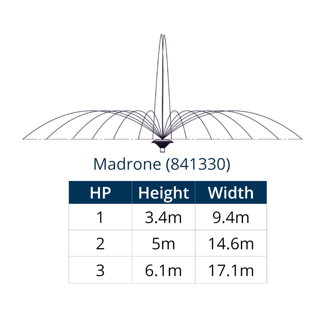 Kasco Madrone Fountain Nozzle 1HP - 3HP