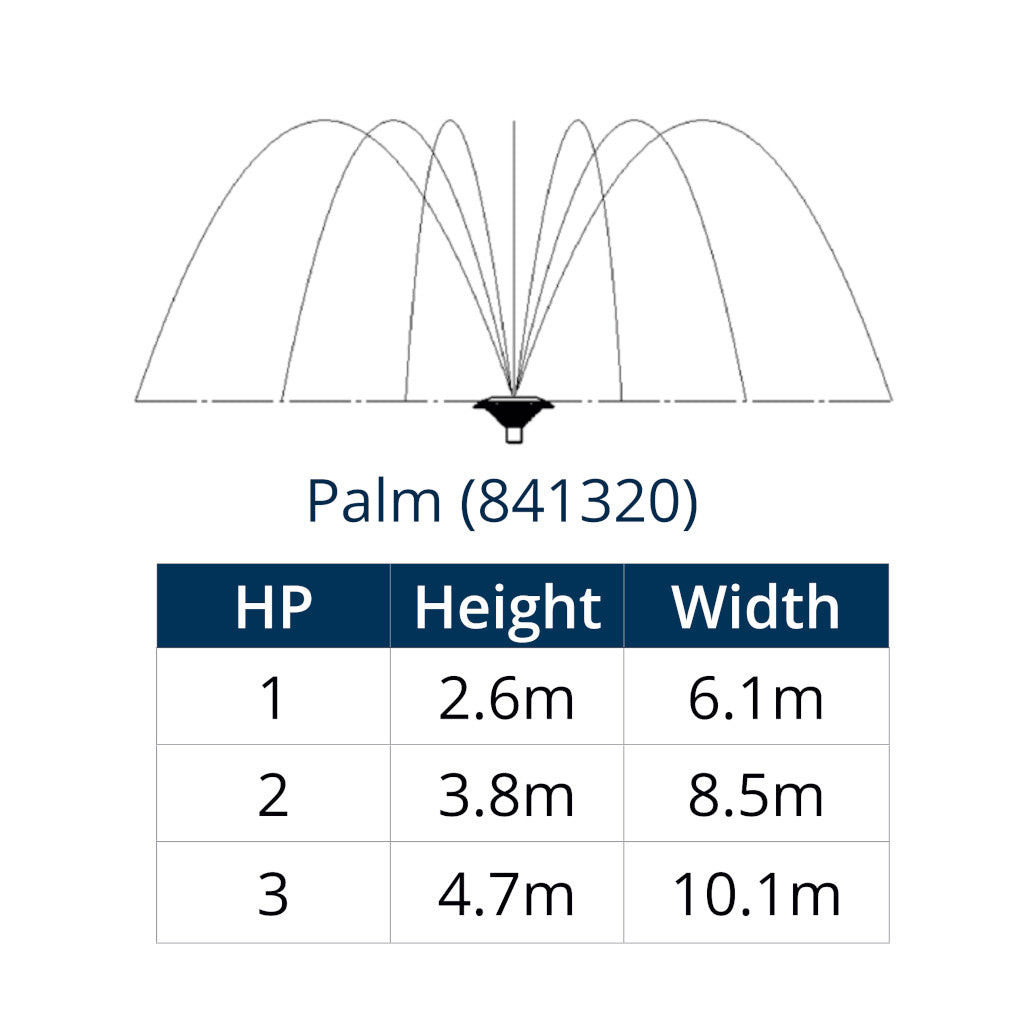 Kasco Palm Fountain Nozzle 1HP - 3HP